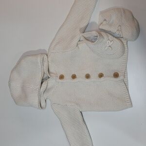 LITTLE PLANET by CARTER'S 100% Organic Cotton Knit Jacket Hood with Boot…